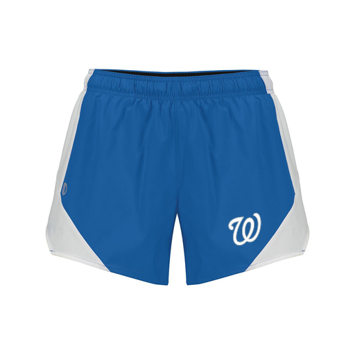 [229489.H02.S-LOGO1] Girls Olympus Shorts (Female Youth S, Royal, Logo 1)