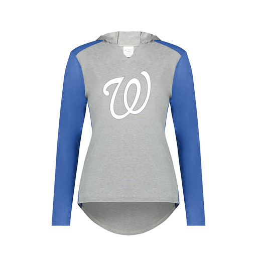 [6902.28V.XS-LOGO1] Ladies Vintage Hoodie (Female Adult XS, Royal, Logo 1)